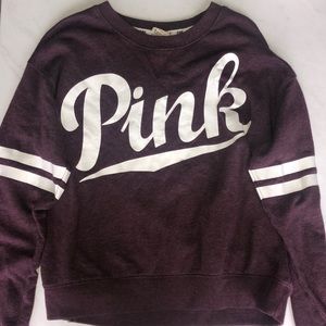 Pink crew neck hoodie